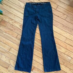 Ann Taylor Signature Y2K Size 2 Trouser Bootcut Dark Denim Pants
